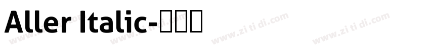 Aller Italic字体转换